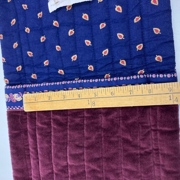 Vintage Suttles & Seawinds  Velvet Clutch Womens Handmade Quilt Envelope Handbag - Picture 10 of 10